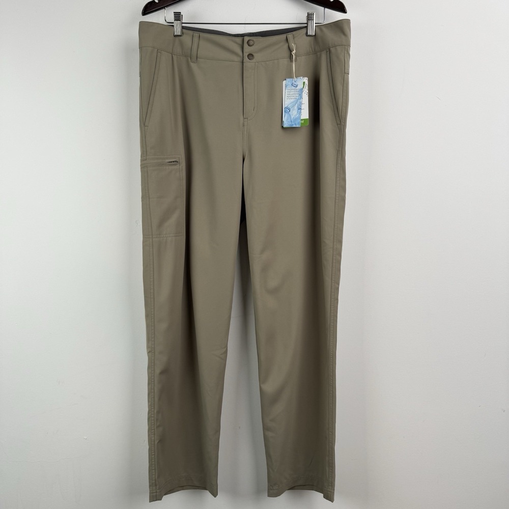 Insect Shield Elements Pants Womens 16 Tan UPF 50 Hiking Travel Outdoor NEW